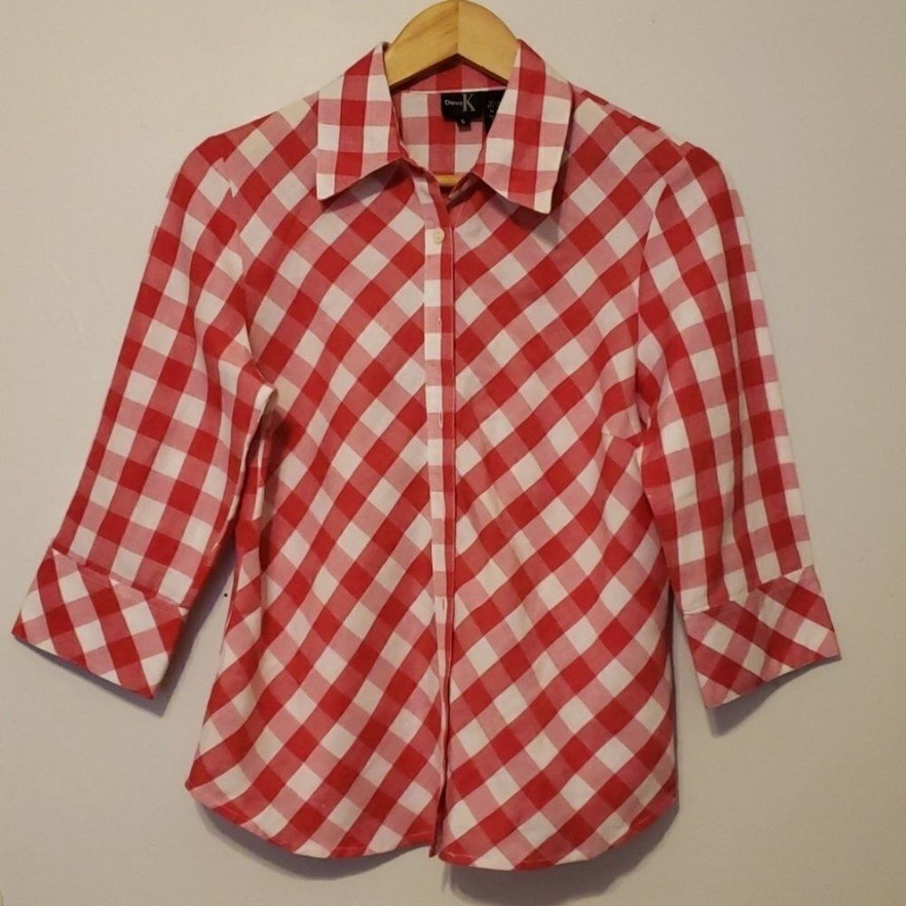 Dina k plaid shirt size small